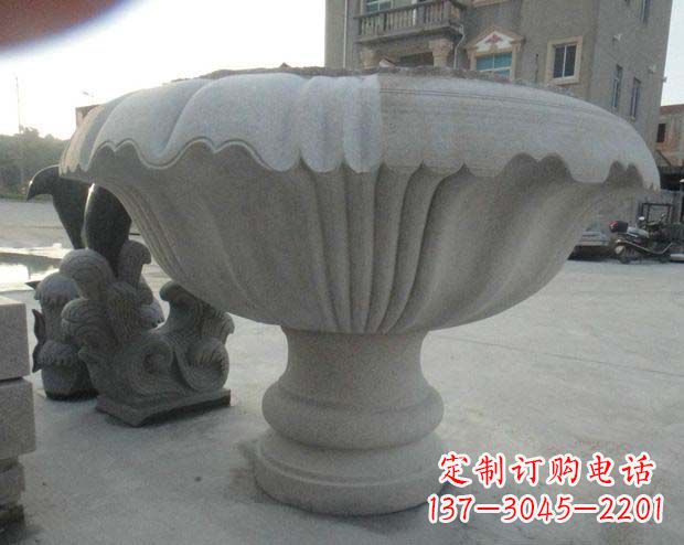 海南高端大理石花盆雕塑
