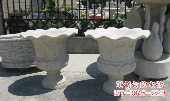 海南大理石花盆雕塑