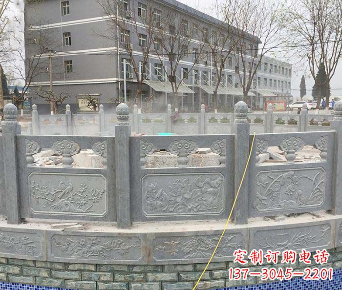 海南公园景观大理石栏板雕塑