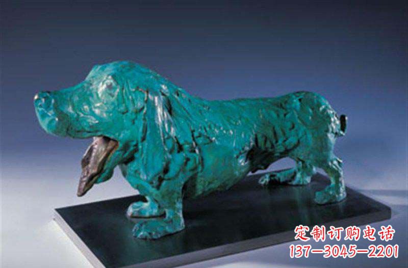 海南柯基狗铜雕艺术品