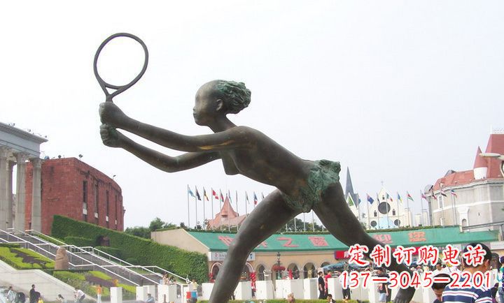 海南精致羽毛球铜雕