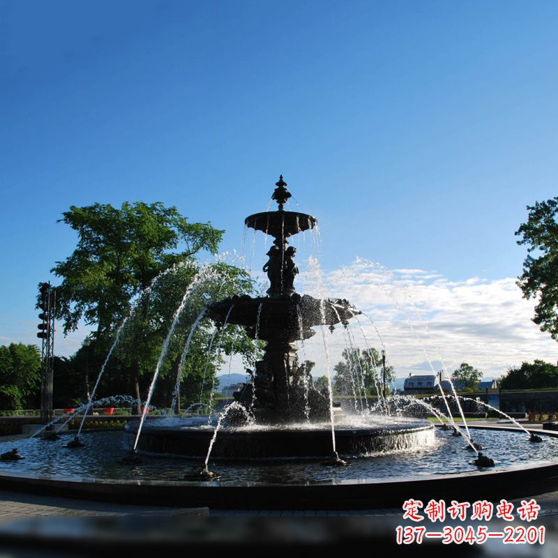 海南精美喷泉雕塑,点缀公园美景