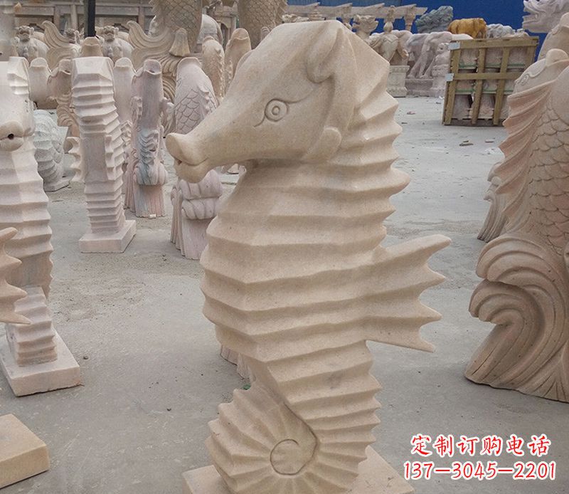 海南海马石雕塑——精美的艺术美学