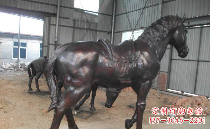 海南公园铜马动物铜雕