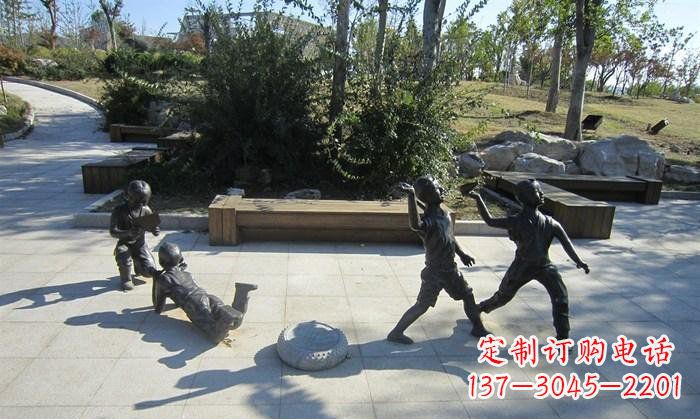 海南精美铜制儿童雕塑