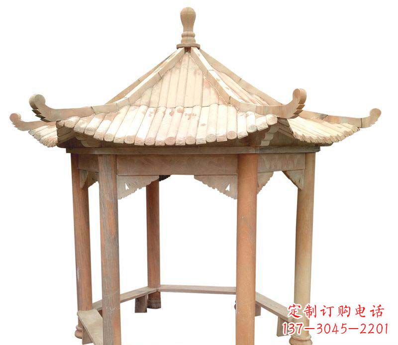 海南精美六角凉亭雕塑