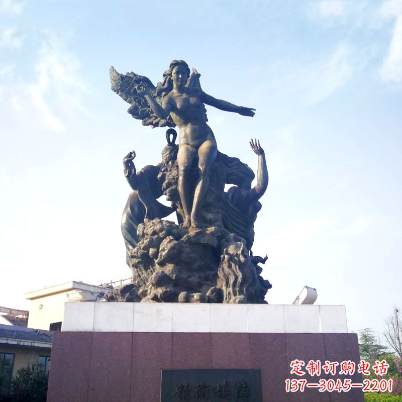 海南公园园林神话传说“精卫填海”景观雕塑