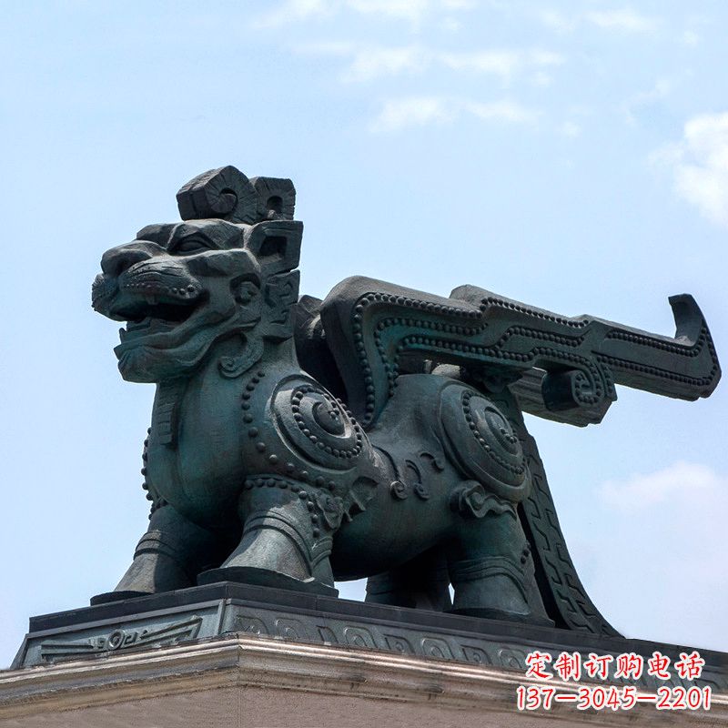 海南中领雕塑-铜制獬豸雕塑