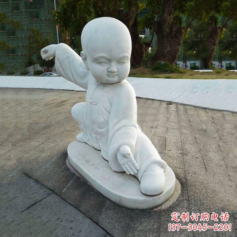 海南功夫和尚汉白玉石雕