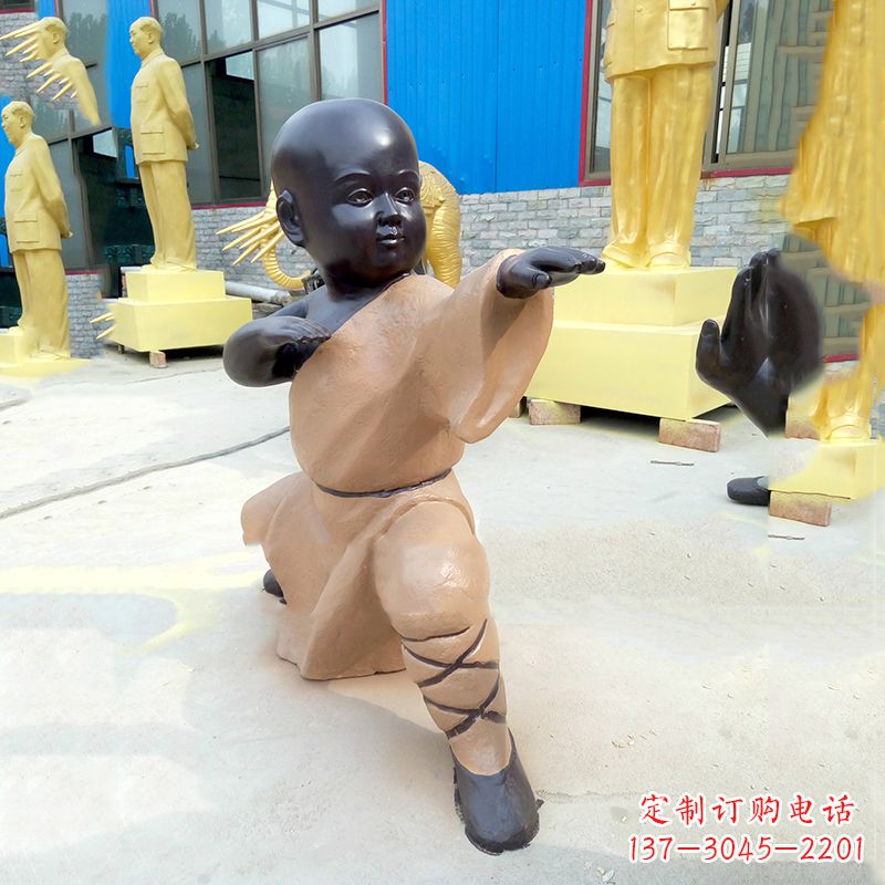 海南功夫小和尚雕塑