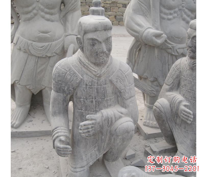 海南古代兵马俑石雕
