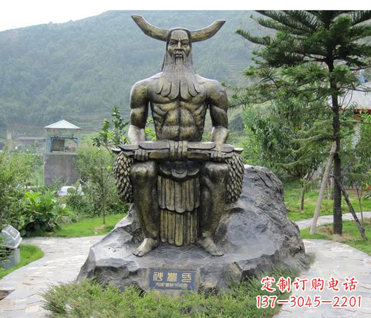 海南传承古代文明,为家居装饰点缀伏羲铜雕