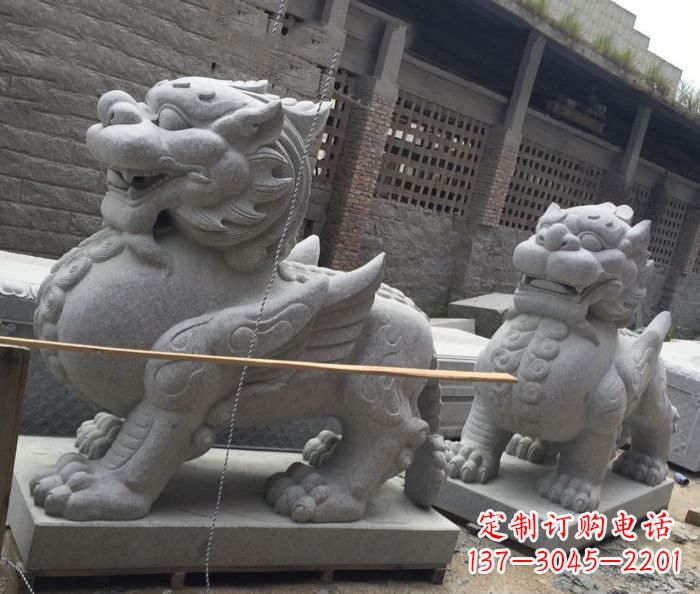 海南中领雕塑–精美的古代神兽大理石貔貅雕塑