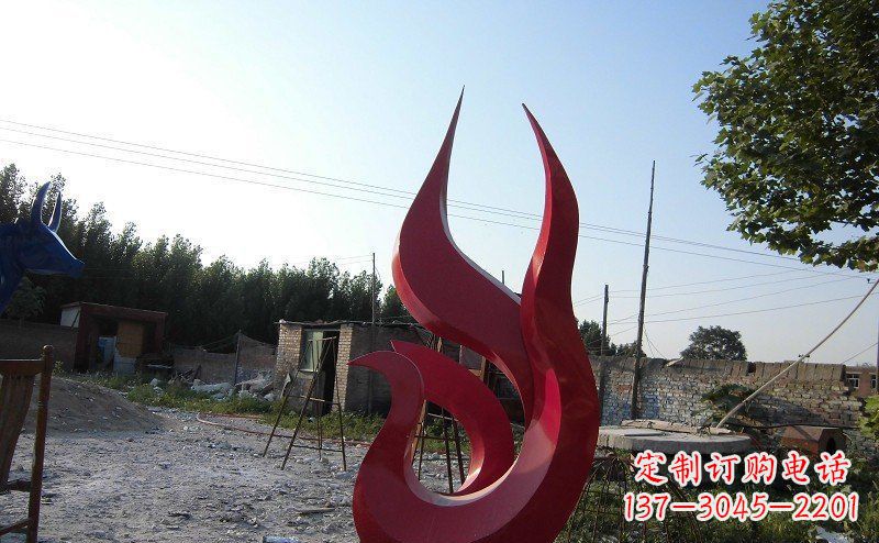 海南广场不锈钢抽象凤凰雕塑_1 (2)
