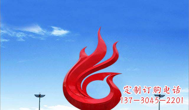海南广场不锈钢凤凰雕塑1