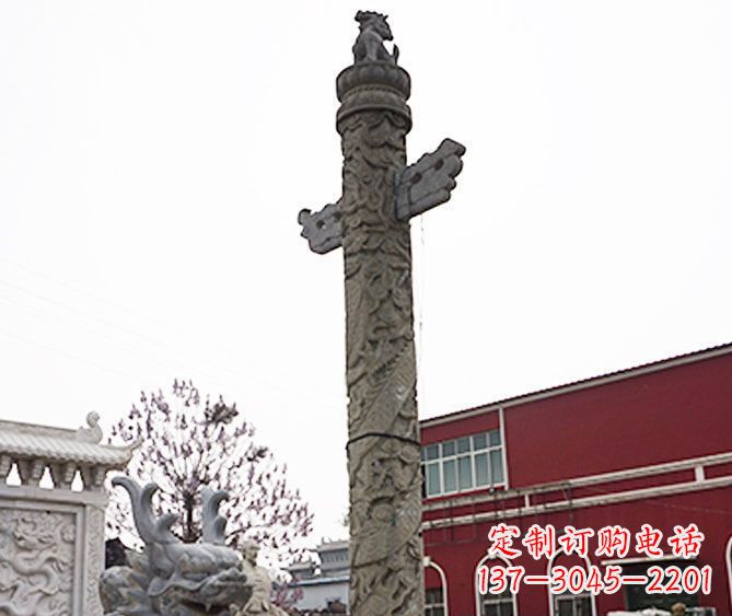 海南广场景观盘龙柱石雕 (6)