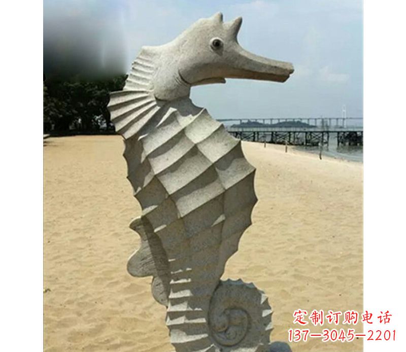 海南海边海马景观石雕