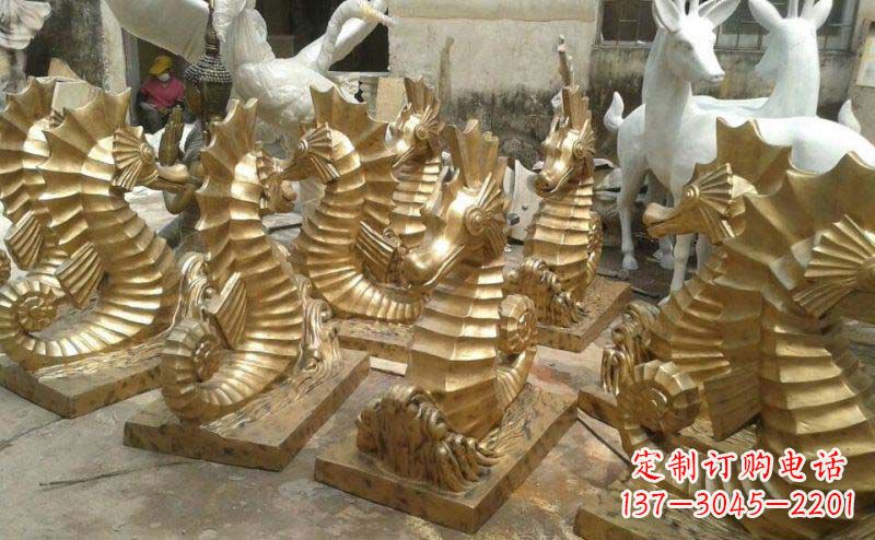 海南精美的海马动物铜雕,为您带来精致的审美享受