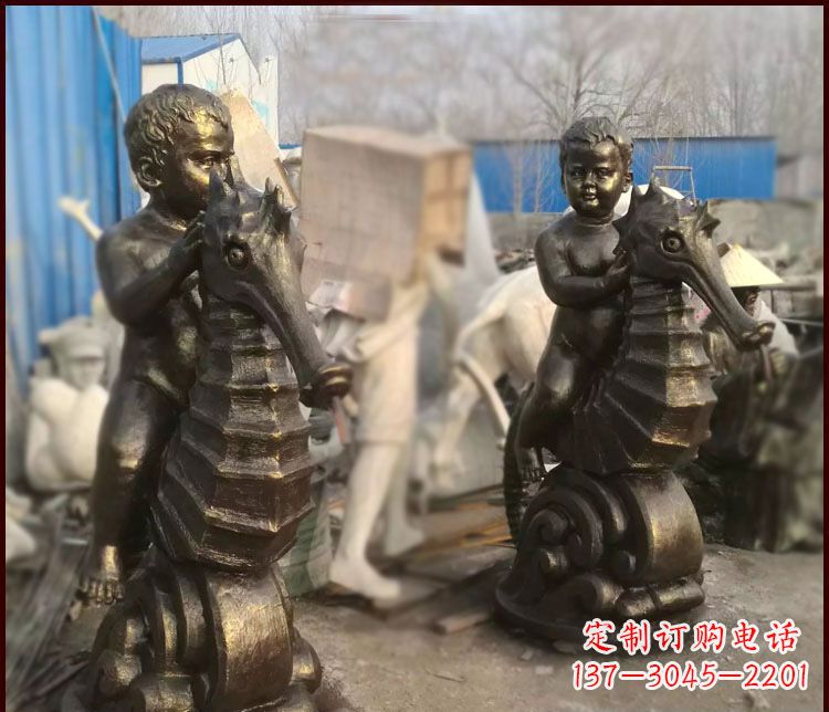 海南海马公园铜马雕塑-专业定制,艺术精致
