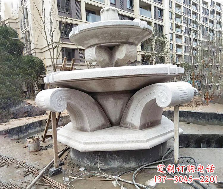 海南海马石雕喷泉,喷水灿烂缤纷