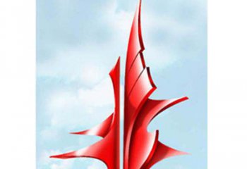 海南海洋之神，精致的不锈钢船帆雕塑