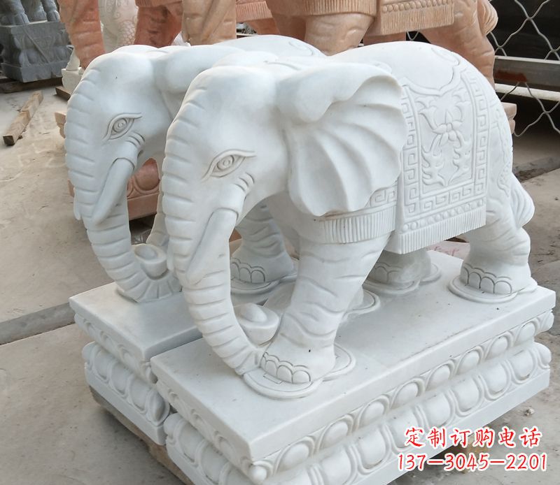海南精美大象招财雕塑独特鼻卷魅力无限