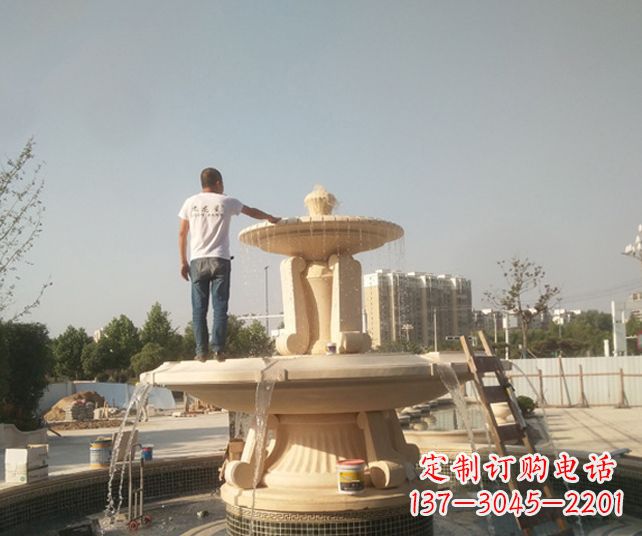 海南艺术喷泉石雕,实现室外屋顶空间美化