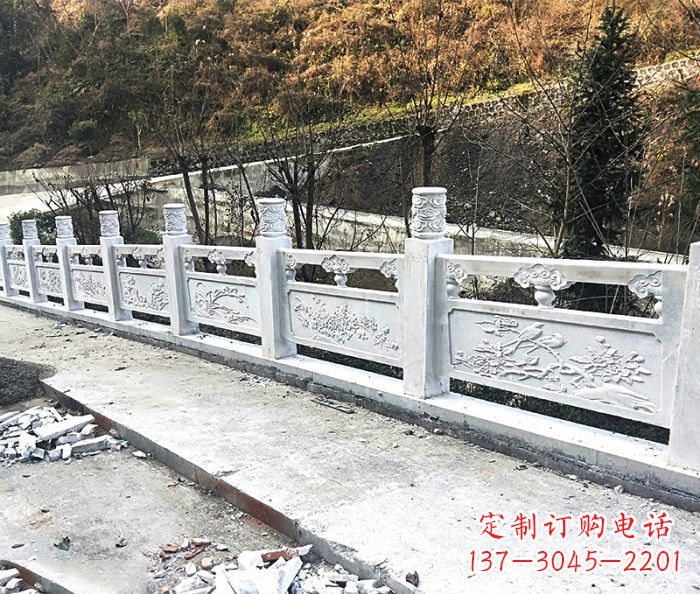 海南景区大理石栏杆石雕 (2)