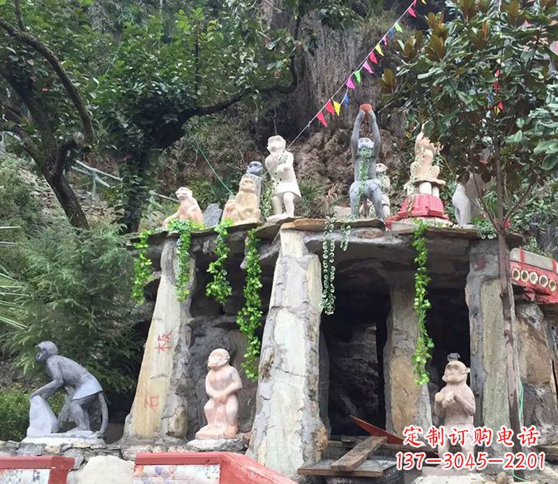 海南中领雕塑:精美猴子石雕