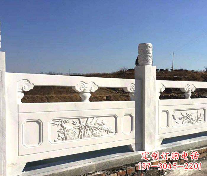 海南泰安中领雕塑汉白玉石浮雕栏板