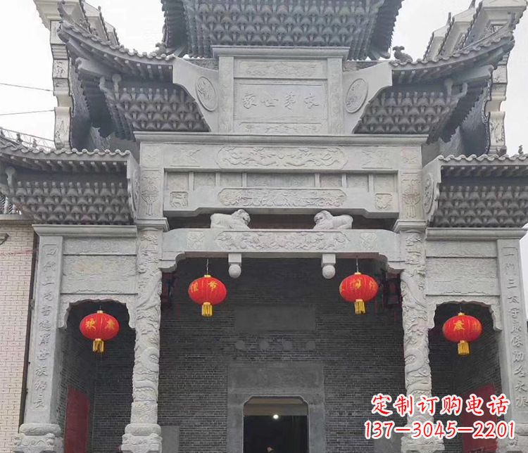 海南中领雕塑:专业定制牌坊石雕