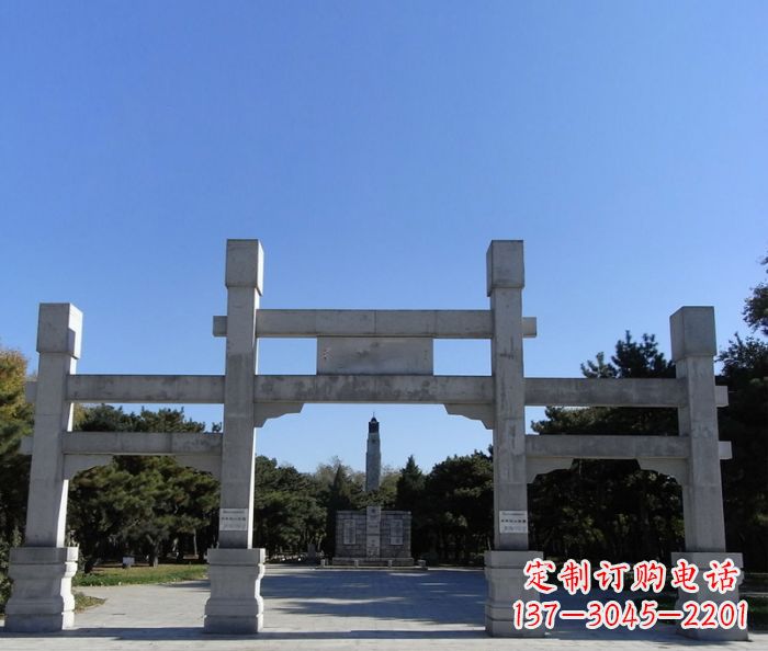海南中领雕塑石雕牌坊定制