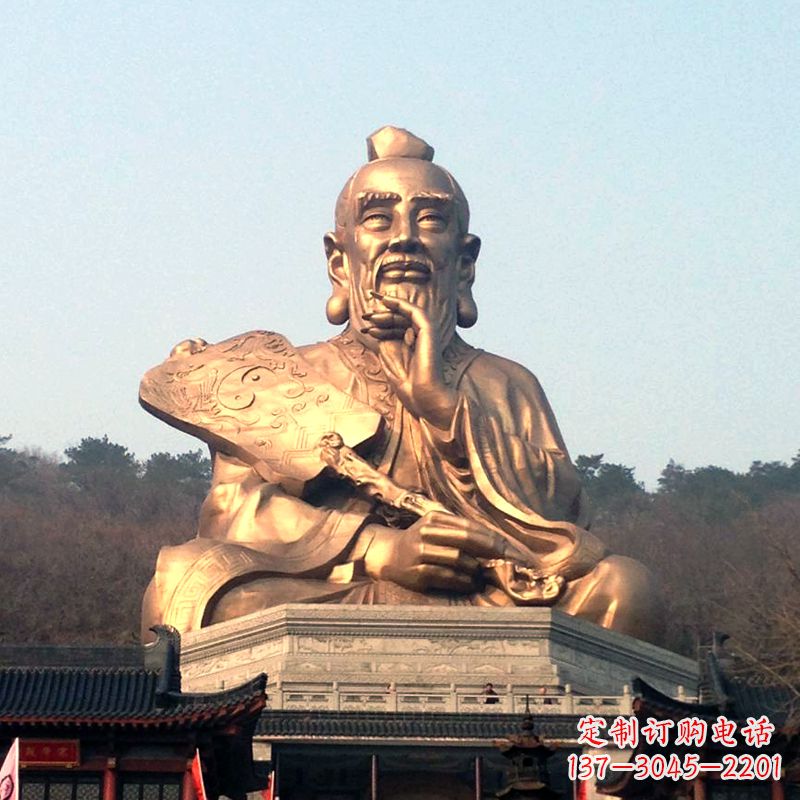 海南真谛雕塑·老子铜雕像,传承中国文化