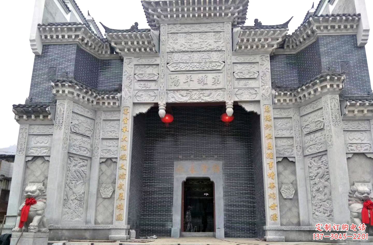 海南陵园石雕牌坊|精湛的雕塑工艺