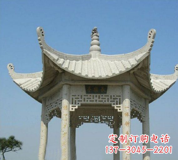 海南领雕塑-凉亭石雕定制厂家