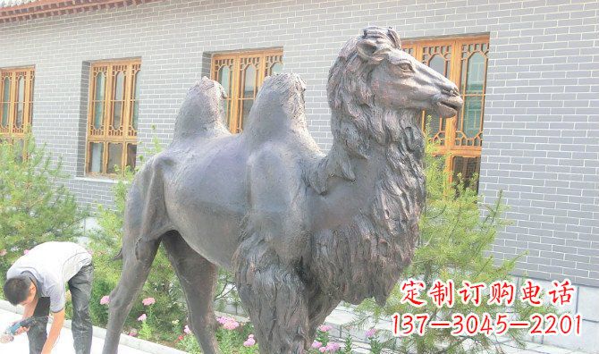 海南精美的骆驼铜雕,提升您的公园气质