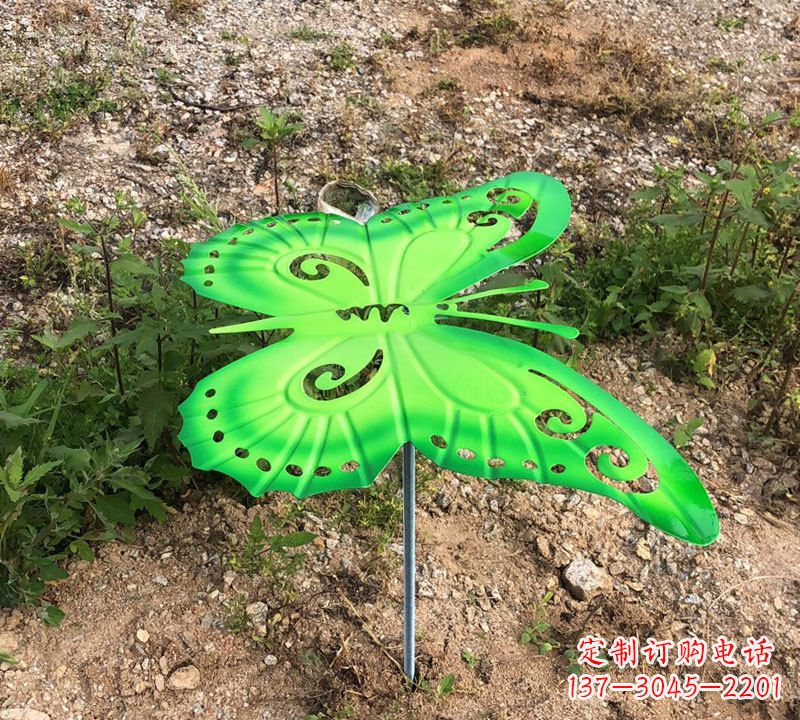 海南绿色不锈钢蝴蝶雕塑