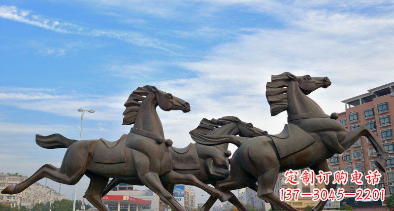 海南马广场动物铜雕塑,精致细腻魅力无穷