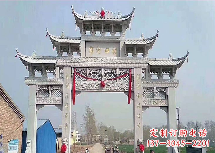 海南石牌坊雕塑,让您定制属于自己的雕塑!