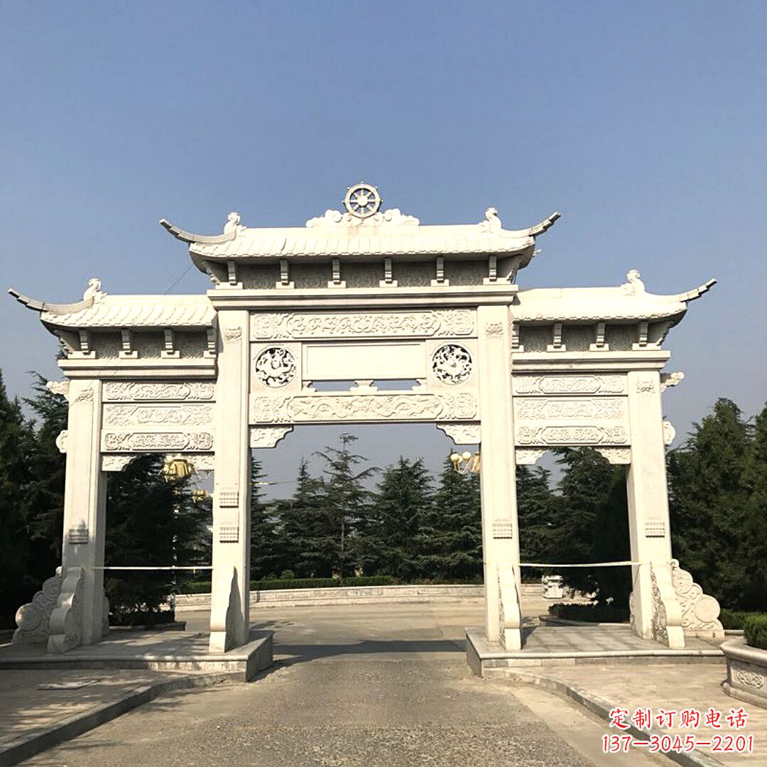 海南精致牌坊柱座石雕服务,古色古香装点璀璨文化
