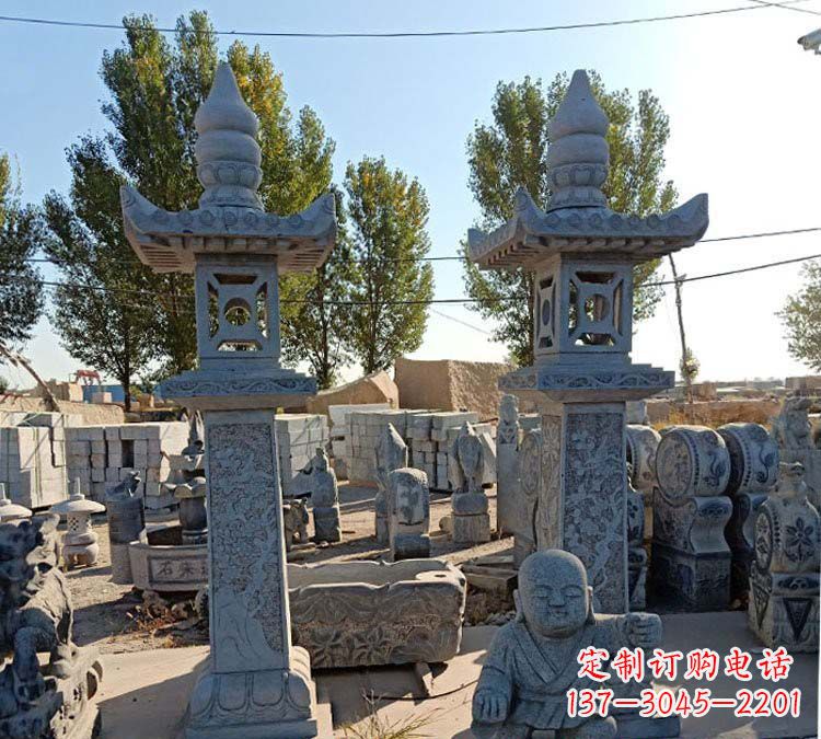 海南青石仿古石灯