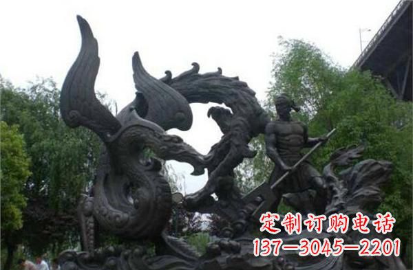 海南赛龙舟铜雕