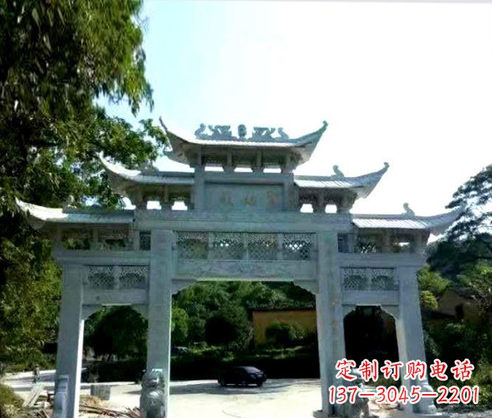 海南艺术般的精美大理石牌坊雕塑,为您的家增添高雅气质