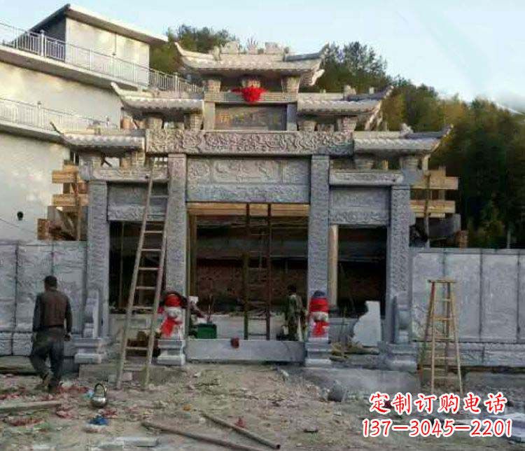 海南三门仿古石雕牌坊打造质感升级的精致建筑