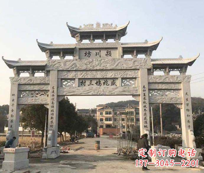 海南特色大理石牌坊雕塑