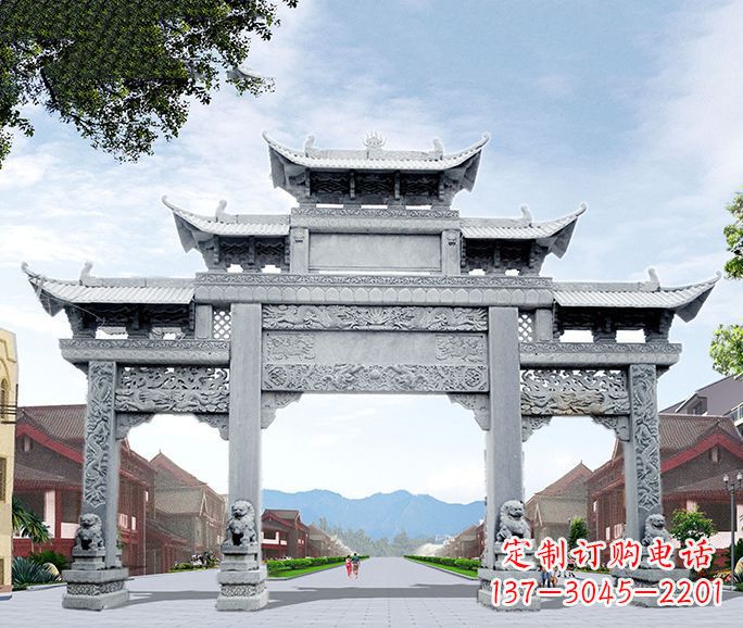 海南高品质牌坊石雕,为您量身定制