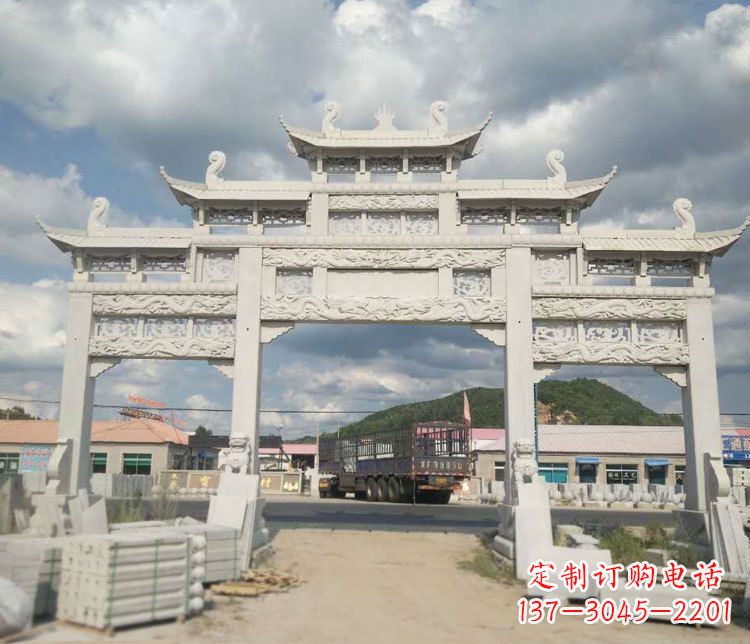海南精美大理石牌坊石雕——给您的家园增添优雅气质