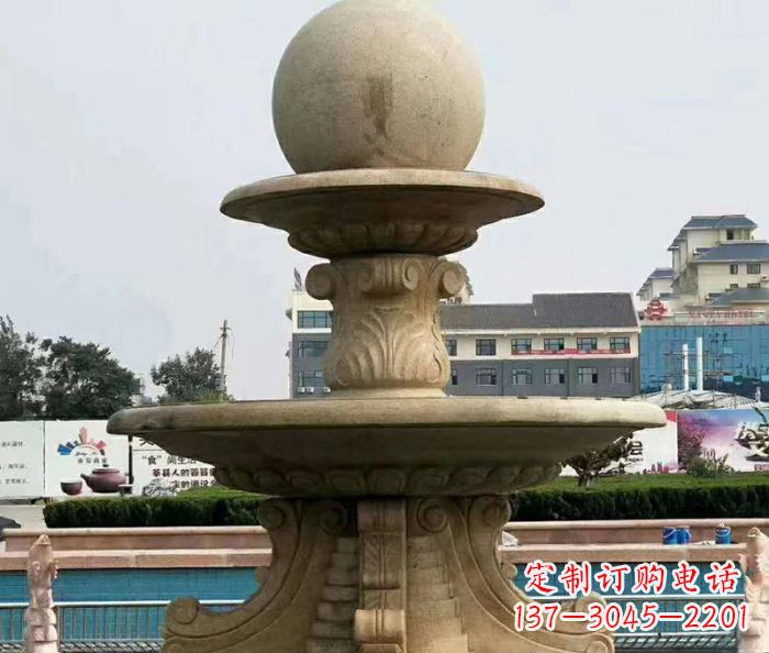 海南引领时尚的砂岩大型喷泉雕塑