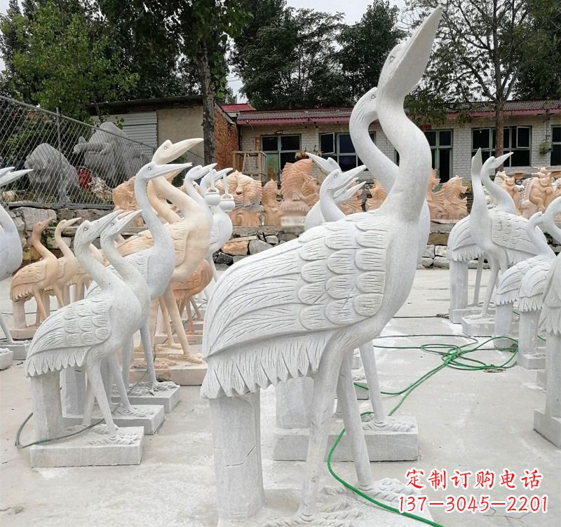 海南石雕小仙鹤