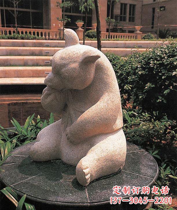 海南石雕熊猫